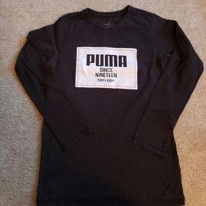 Black Puma long sleeve boys tshirt